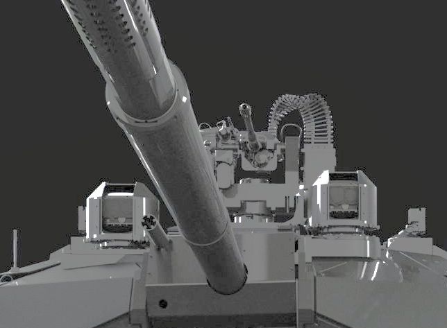 The gunner's sight and the commander's sight are the same. The RWS in the middle of the turret is a large guy with a level that is not strange even if it is used as the main weapon for any armored vehicle. (GDLS)